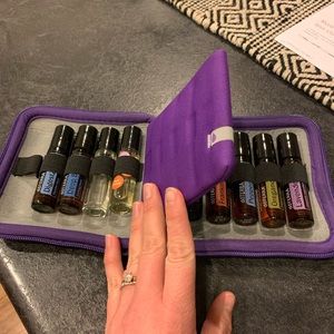 Doterra neoprene pouch with 9 rollerballs